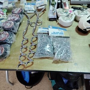 Silver Tie-Out Stake and Runner Chain Set